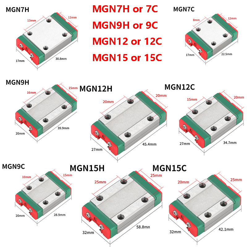 Linear Rail Mgn12H Set - 2 peças mgn7c mgn7h mgn9c mgn9h