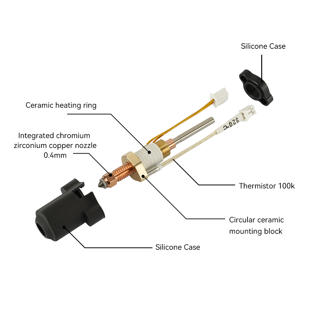 Para creality k1c/k1 max hoten - High Flow Ceramic Hotend avaliação e preço